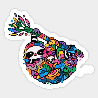 Sloth Doodle Sticker